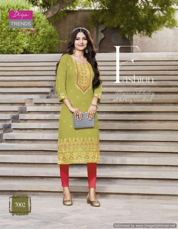 Victoria 7 Fancy Wear Embroidery Rayon Exclusive Kurti Collection